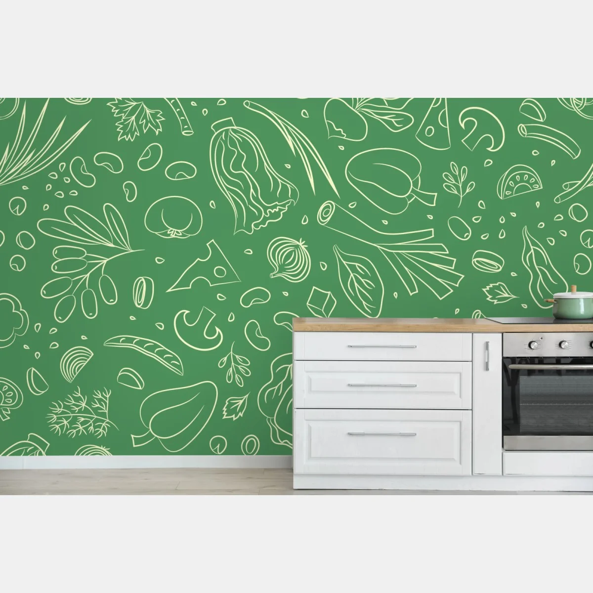 Papier peint motif légumes frais pour décoration de cuisine – Wallnifity® Papier peint motif légumes frais pour décoration de cuisine – Wallnifity®