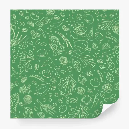 Papier peint motif légumes frais pour décoration de cuisine – Wallnifity®