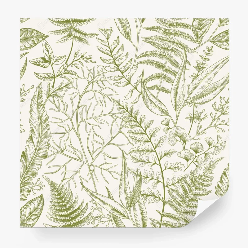 Papier peint motif botanique feuilles et fougères – Wallnifity® Papier peint motif botanique feuilles et fougères – Wallnifity®