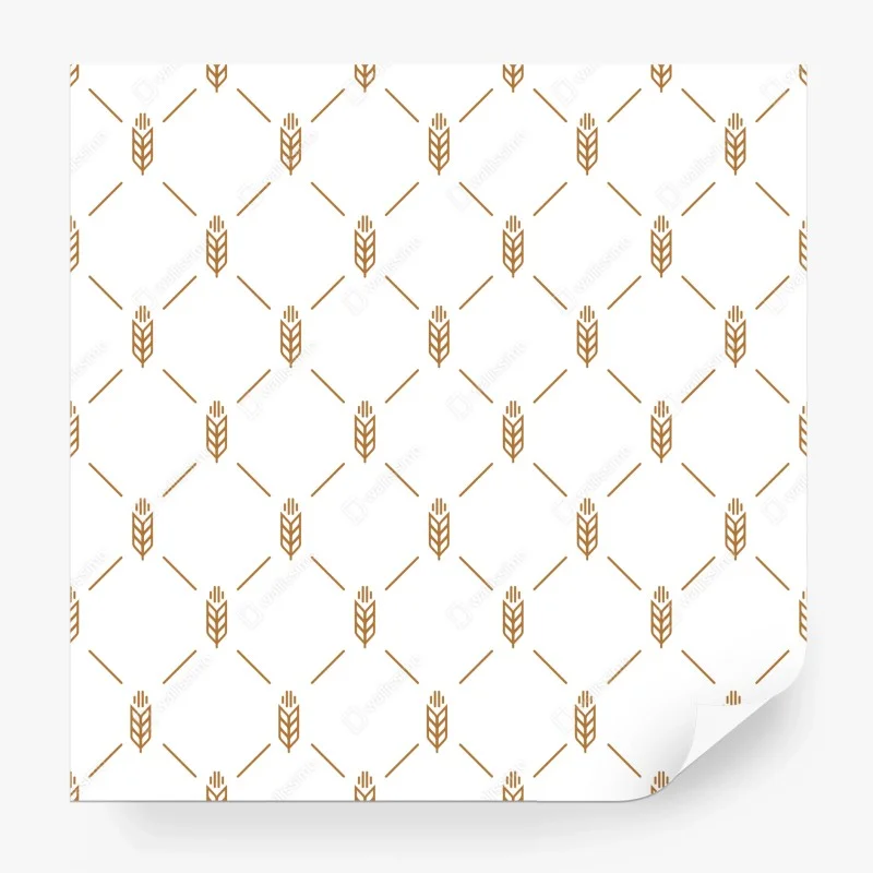 Papier peint motif épis de blé minimaliste – Wallnifity® Papier peint motif épis de blé minimaliste – Wallnifity®