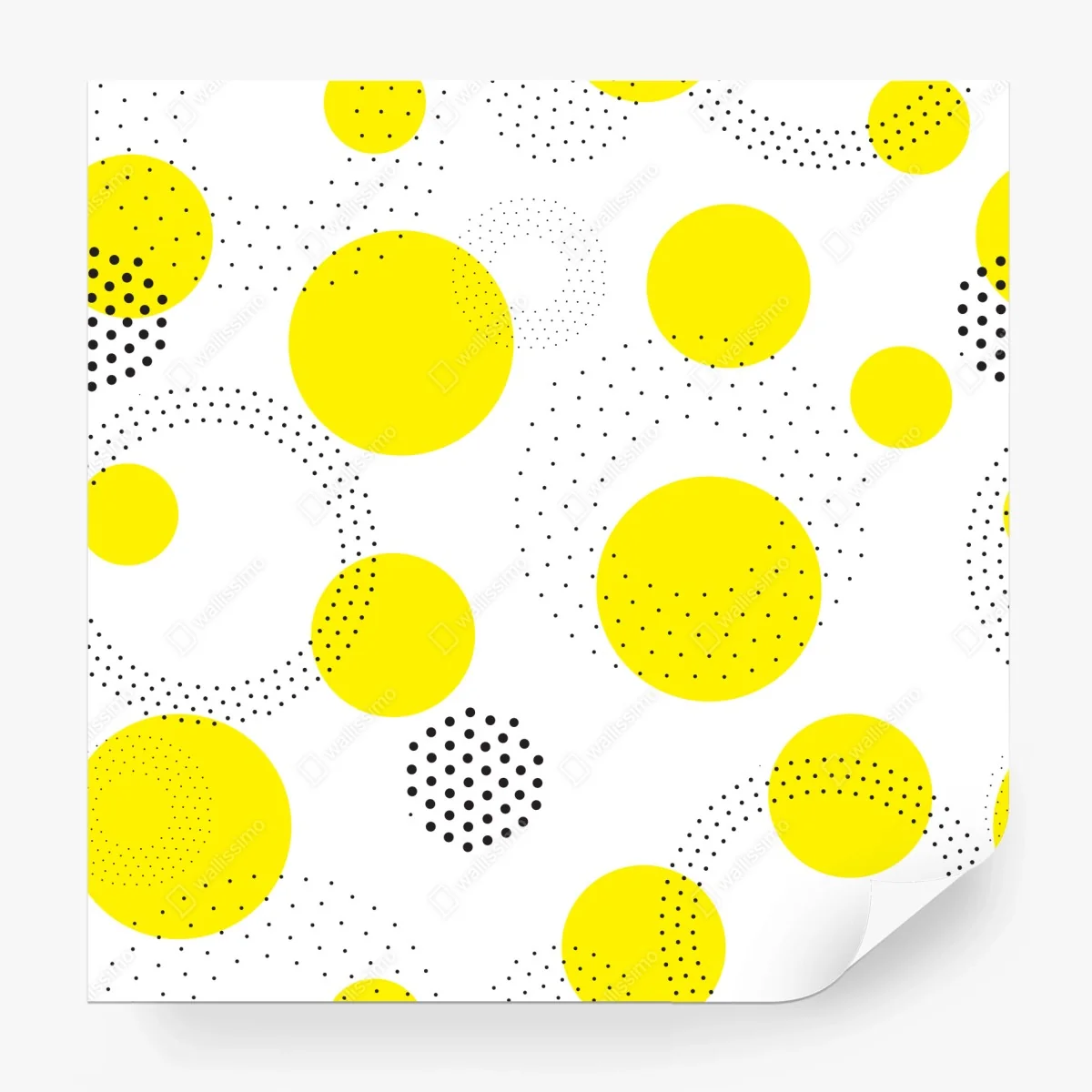 Papier peint motif géométrique de cercles jaunes – Wallnifity® Papier peint motif géométrique de cercles jaunes – Wallnifity®