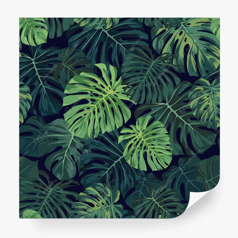 Papier peint feuillage tropical luxuriant – Wallnifity®