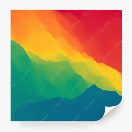 Papier peint paysage abstrait de montagnes en dégradé – Wallnifity®