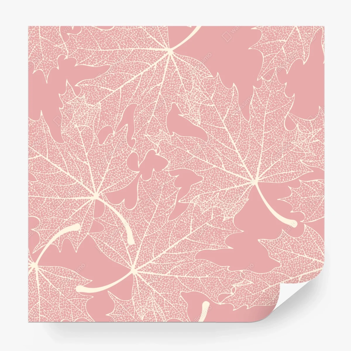Papier peint motif de feuilles stylisées rose et crème – Wallnifity® Papier peint motif de feuilles stylisées rose et crème – Wallnifity®