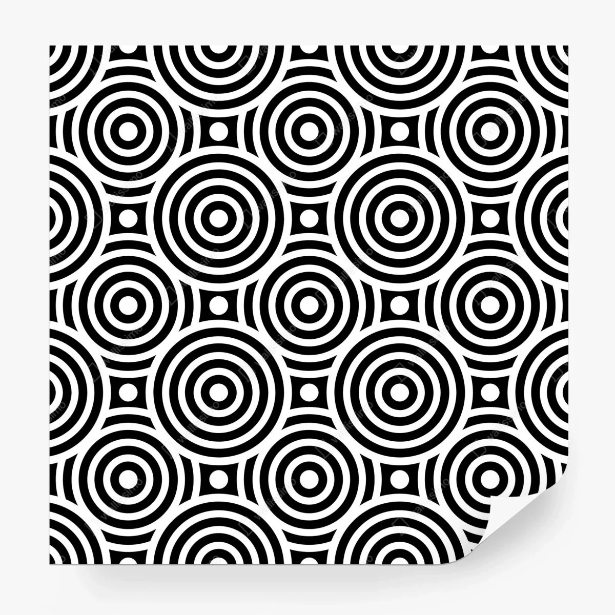 Papier peint motif géométrique à cercles concentriques noir et blanc – Wallnifity® Papier peint motif géométrique à cercles concentriques noir et blanc – Wallnifity®