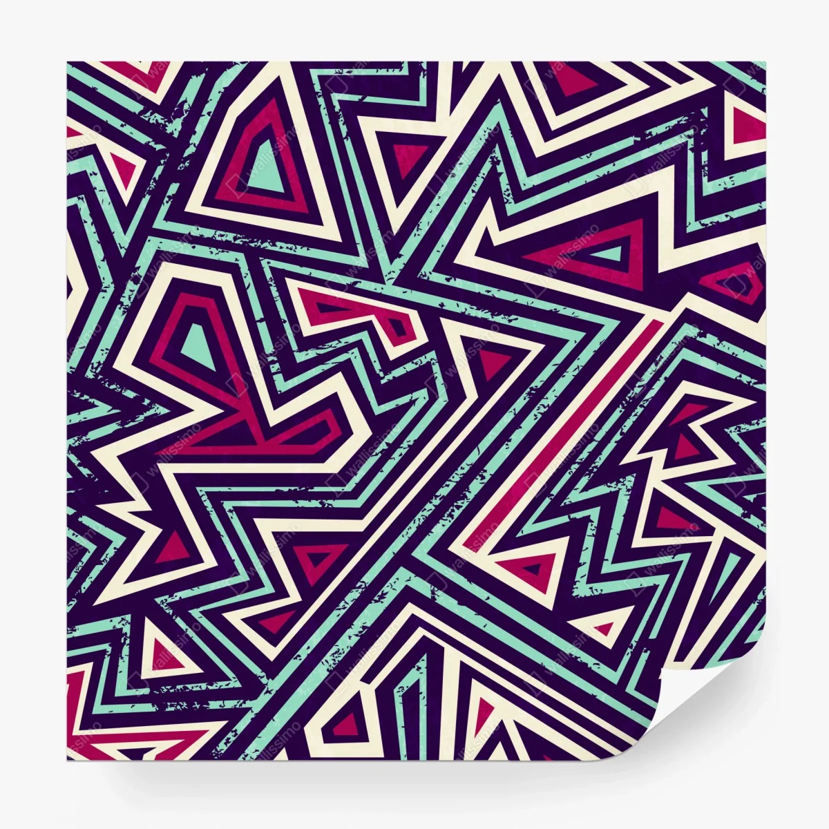 Papier peint motif géométrique rétro aux triangles colorés – Wallnifity® Papier peint motif géométrique rétro aux triangles colorés – Wallnifity®