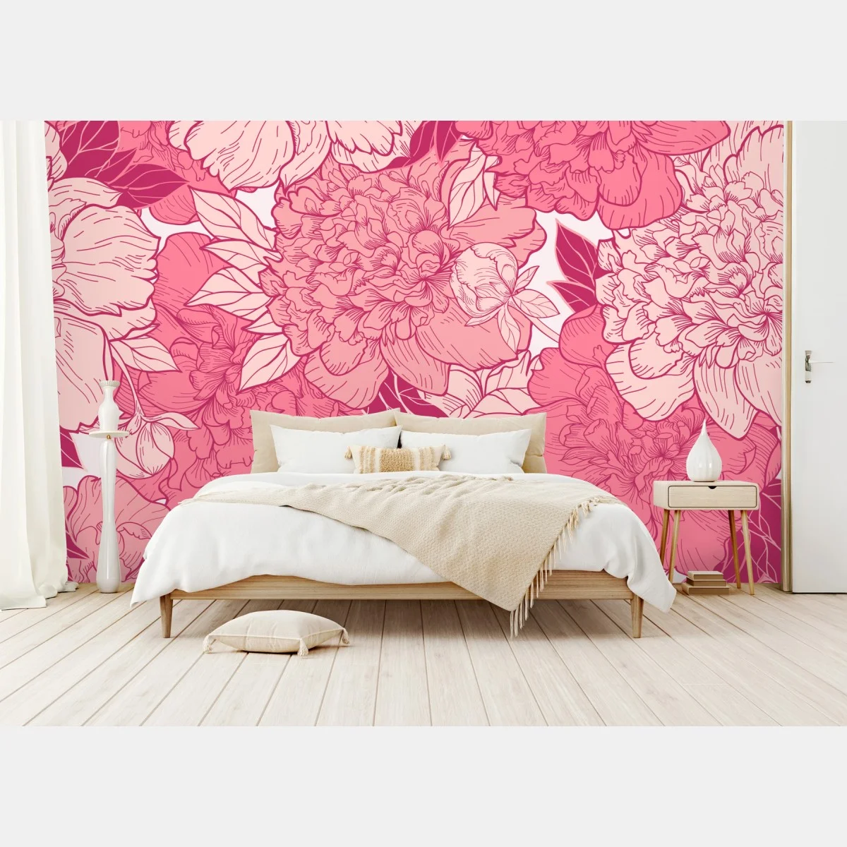 Papier peint pivoines roses élégantes – Wallnifity® Papier peint pivoines roses élégantes – Wallnifity®
