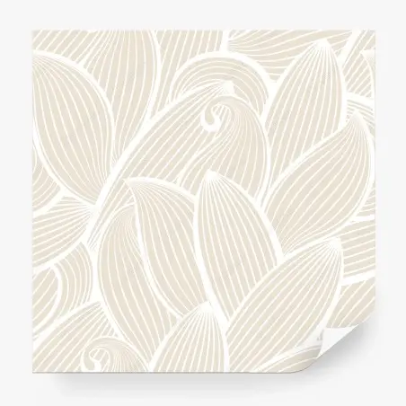 Papier peint motif floral organique beige minimaliste – Wallnifity®