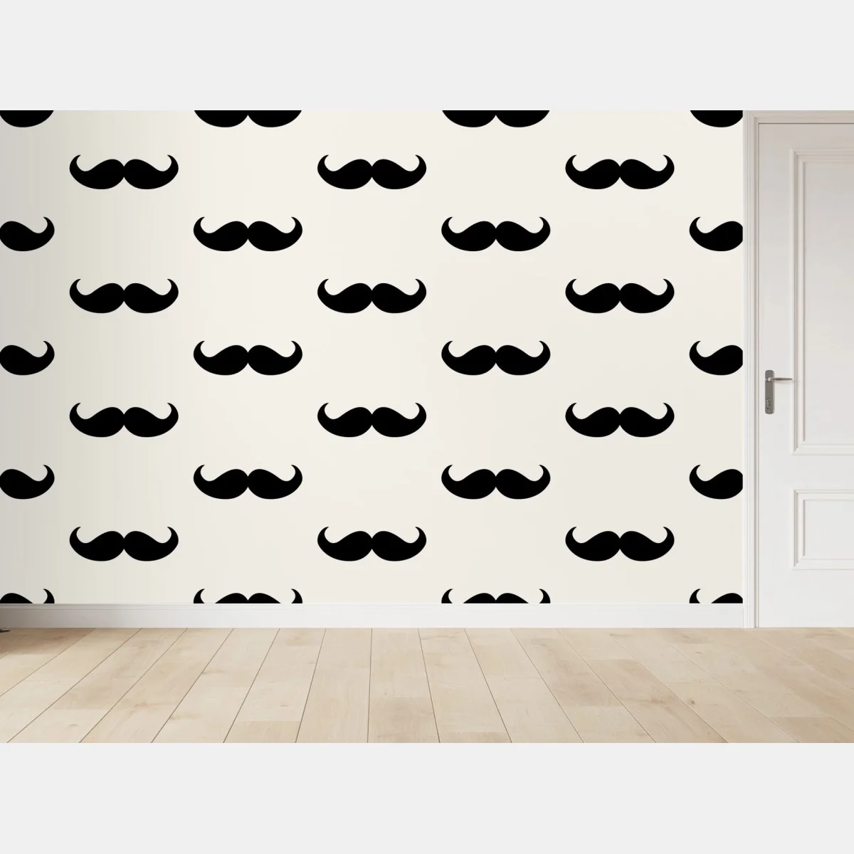 Papier peint motif moustaches rétro noir et blanc – Wallnifity® Papier peint motif moustaches rétro noir et blanc – Wallnifity®