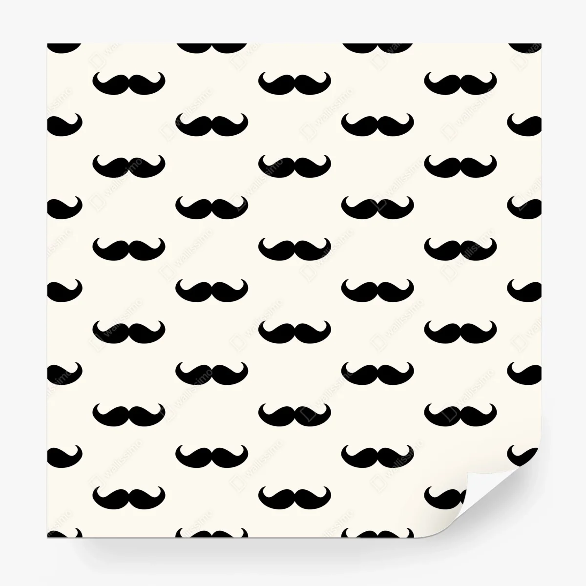 Papier peint motif moustaches rétro noir et blanc – Wallnifity® Papier peint motif moustaches rétro noir et blanc – Wallnifity®
