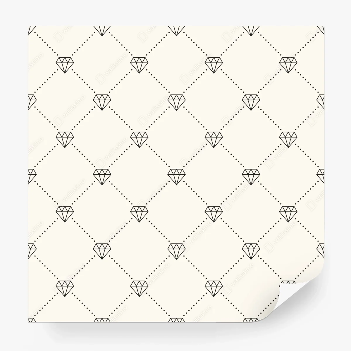 Papier peint motif diamant minimaliste sur fond beige – Wallnifity® Papier peint motif diamant minimaliste sur fond beige – Wallnifity®