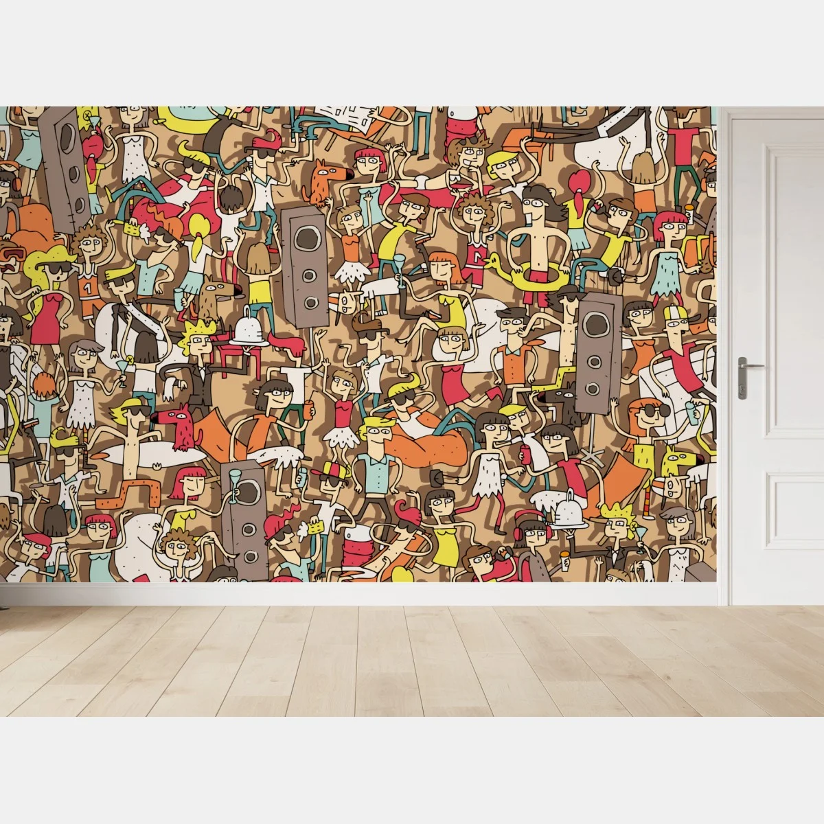 Papier peint scène estivale animée et colorée – Wallnifity® Papier peint scène estivale animée et colorée – Wallnifity®