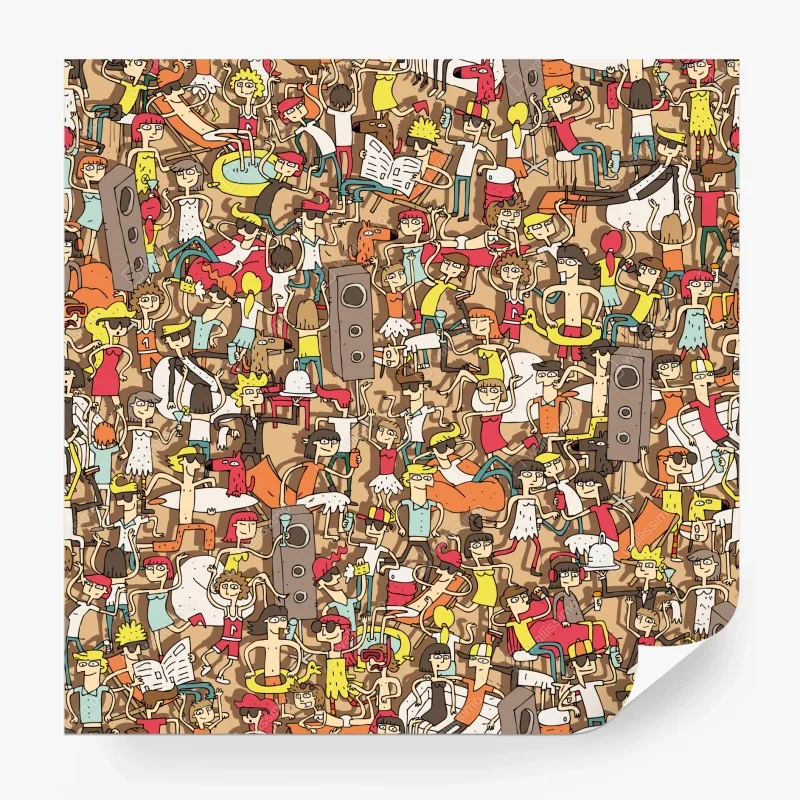 Papier peint scène estivale animée et colorée – Wallnifity® Papier peint scène estivale animée et colorée – Wallnifity®