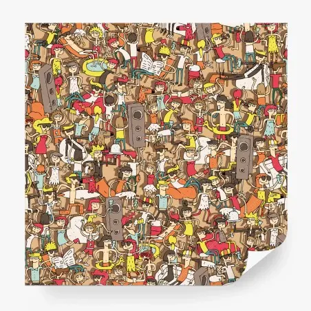 Papier peint scène estivale animée et colorée – Wallnifity®