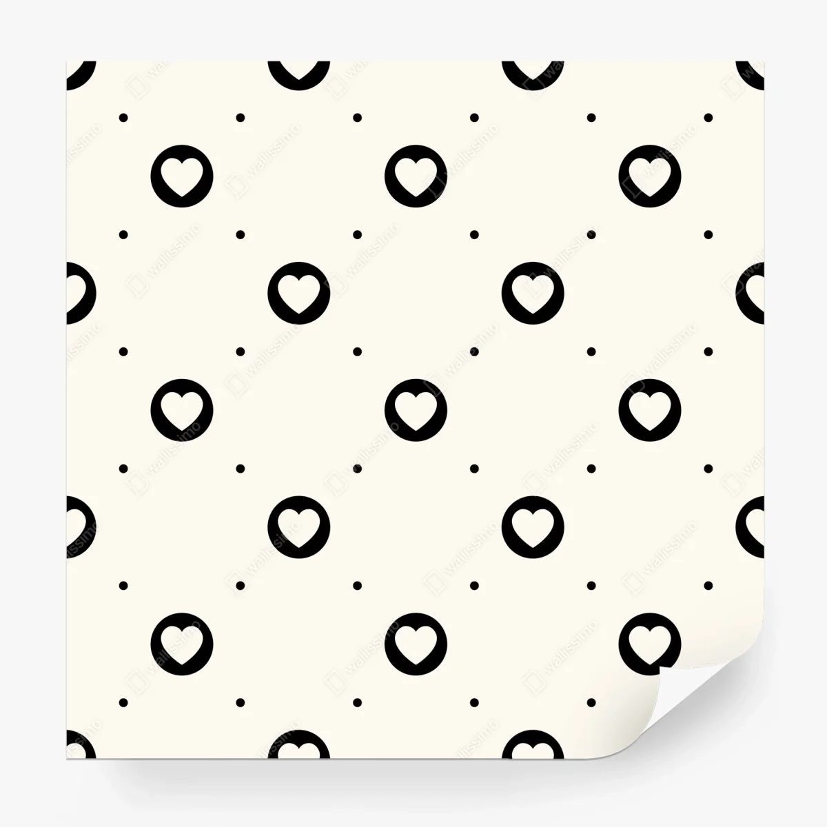 Papier peint motif cœur minimaliste monochrome pour décoration murale – Wallnifity® Papier peint motif cœur minimaliste monochrome pour décoration murale – Wallnifity®