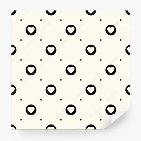 Papier peint motif cœur minimaliste monochrome pour décoration murale – Wallnifity®