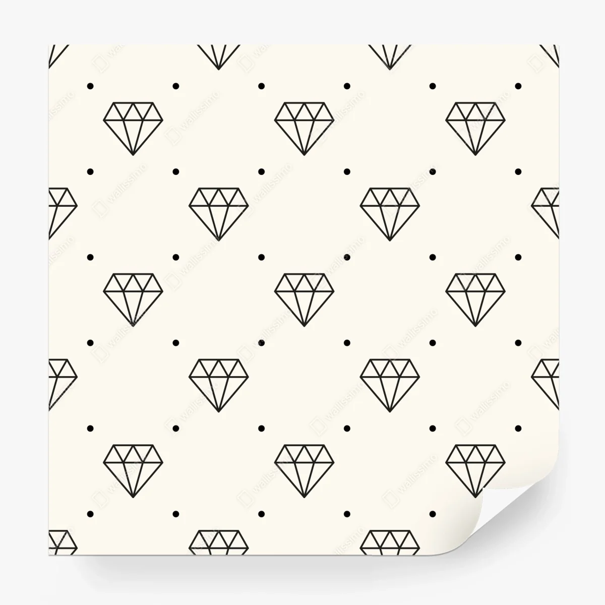 Papier peint motif de diamants géométriques minimaliste – Wallnifity® Papier peint motif de diamants géométriques minimaliste – Wallnifity®