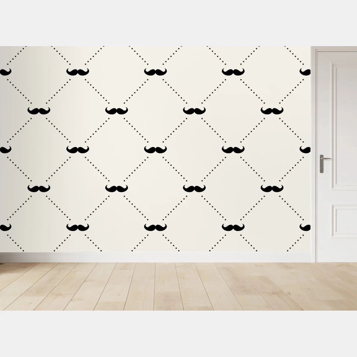 Papier peint motif de moustaches rétro en losanges – Wallnifity® Papier peint motif de moustaches rétro en losanges – Wallnifity®