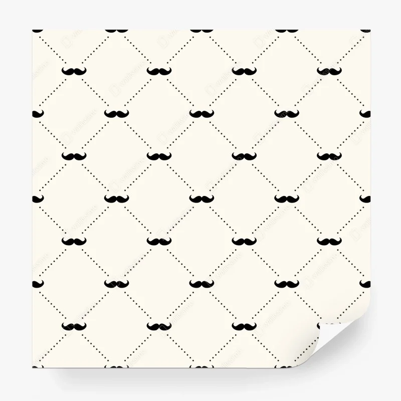 Papier peint motif de moustaches rétro en losanges – Wallnifity® Papier peint motif de moustaches rétro en losanges – Wallnifity®