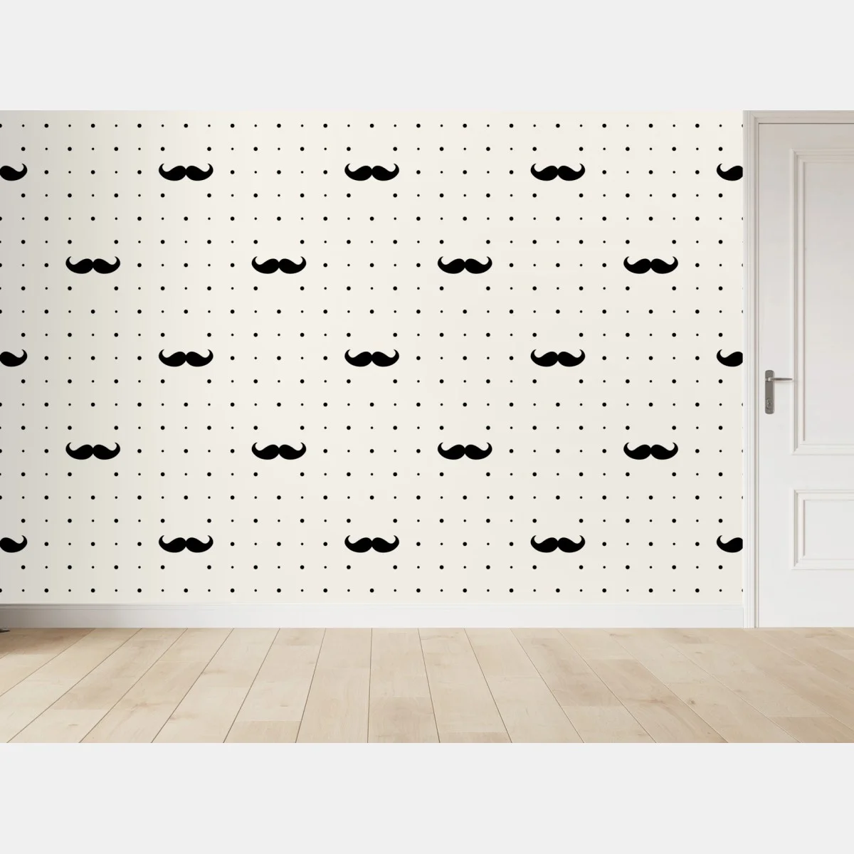 Papier peint motif moustaches rétro noir et blanc – Wallnifity® Papier peint motif moustaches rétro noir et blanc – Wallnifity®