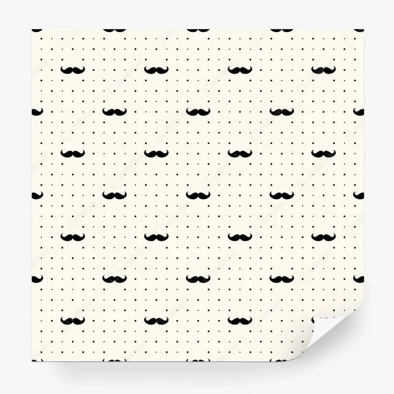 Papier peint motif moustaches rétro noir et blanc – Wallnifity® Papier peint motif moustaches rétro noir et blanc – Wallnifity®
