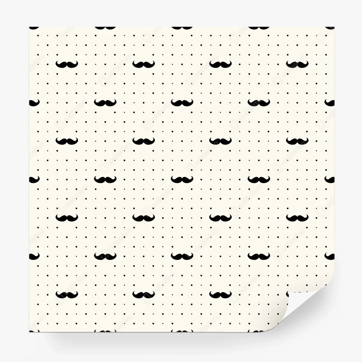 Papier peint motif moustaches rétro noir et blanc – Wallnifity® Papier peint motif moustaches rétro noir et blanc – Wallnifity®