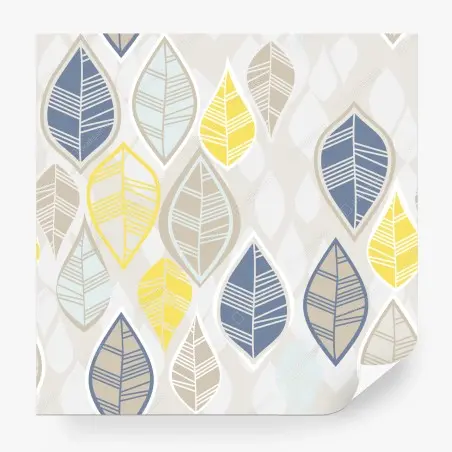 Papier peint motif feuilles scandinaves pastel – Wallnifity®
