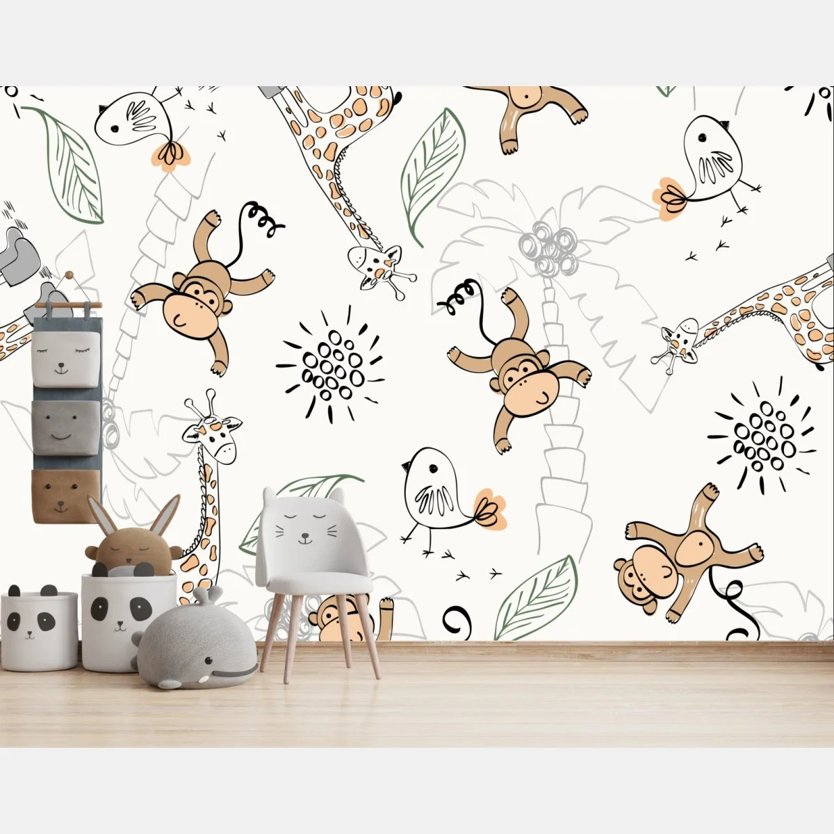 Papier peint motif jungle mignon pour chambre d'enfant – Wallnifity® Papier peint motif jungle mignon pour chambre d'enfant – Wallnifity®