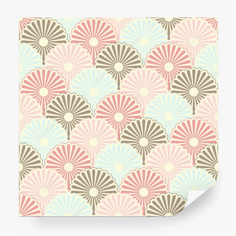 Papier peint motif floral rétro aux pastels délicats – Wallnifity® Papier peint motif floral rétro aux pastels délicats – Wallnifity®