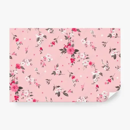 Papier peint douceur florale rose et blanche – Wallnifity®