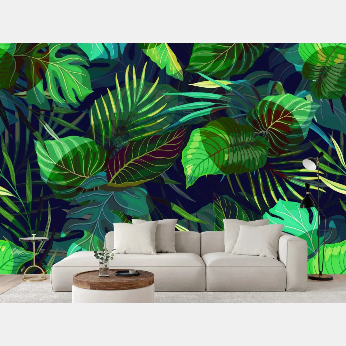 Papier peint jungle de feuilles tropicales luxuriante – Wallnifity® Papier peint jungle de feuilles tropicales luxuriante – Wallnifity®