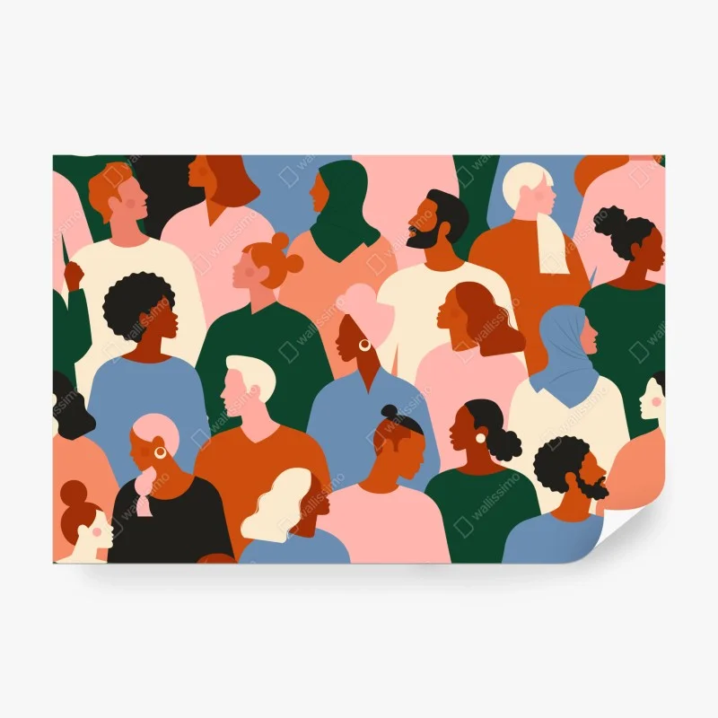 Papier peint visages de la diversité – Wallnifity® Papier peint visages de la diversité – Wallnifity®