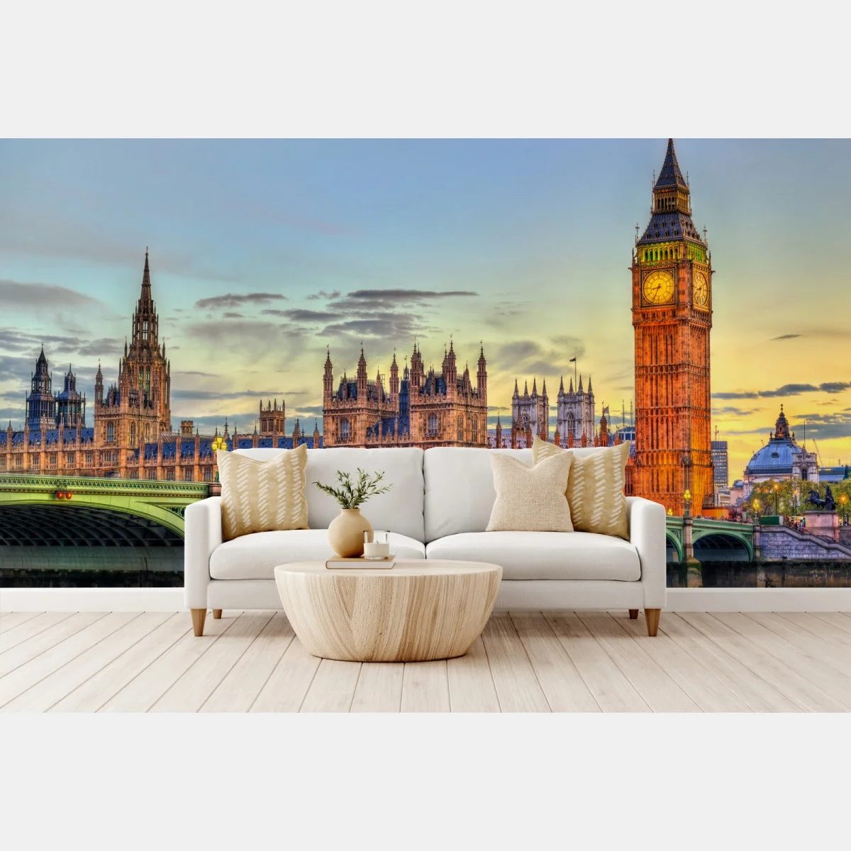 Papier peint coucher de soleil sur Big Ben à Londres – Wallnifity® Papier peint coucher de soleil sur Big Ben à Londres – Wallnifity®
