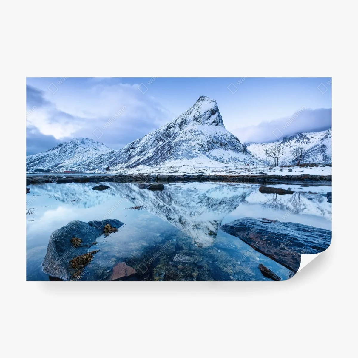 Papier peint reflets hivernaux au cœur de Norvège – Wallnifity®
