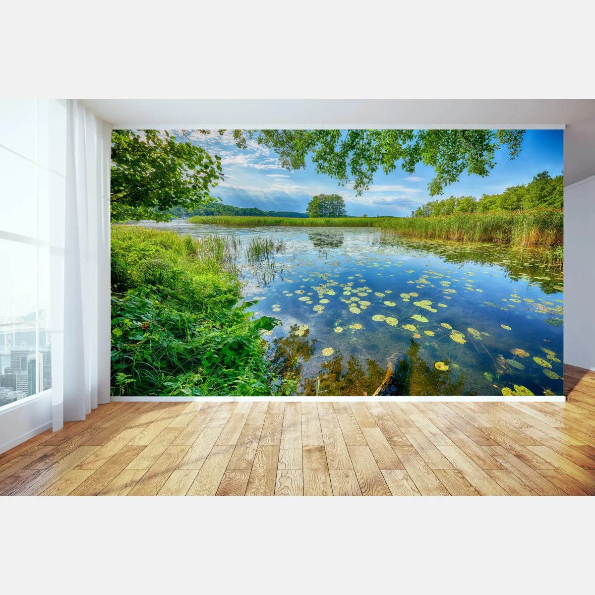Papier peint paysage estival au bord du lac en Mazurie – Wallnifity® Papier peint paysage estival au bord du lac en Mazurie – Wallnifity®
