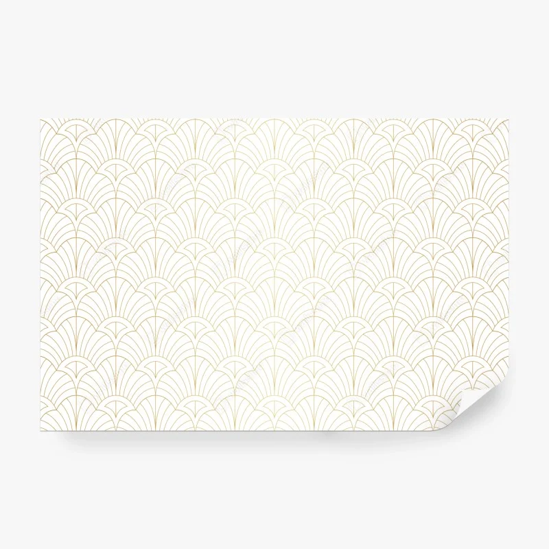 Papier peint motif art déco doré sur fond blanc – Wallnifity® Papier peint motif art déco doré sur fond blanc – Wallnifity®