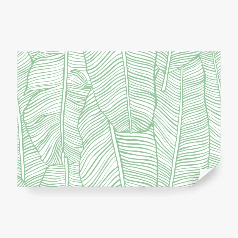 Papier peint motif feuilles de bananier vert menthe – Wallnifity® Papier peint motif feuilles de bananier vert menthe – Wallnifity®