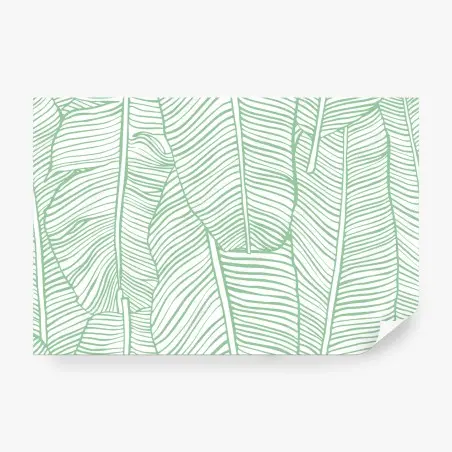 Papier peint motif feuilles de bananier vert menthe – Wallnifity®