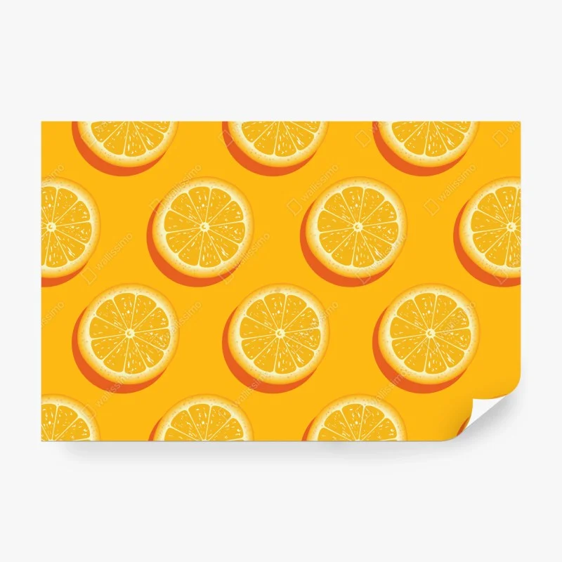 Papier peint motif d'oranges ensoleillées – Wallnifity® Papier peint motif d'oranges ensoleillées – Wallnifity®