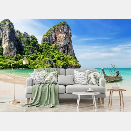 Papier peint plage paradisiaque de Railay, Krabi – Wallnifity®