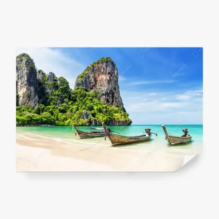 Papier peint plage paradisiaque de Railay, Krabi – Wallnifity®