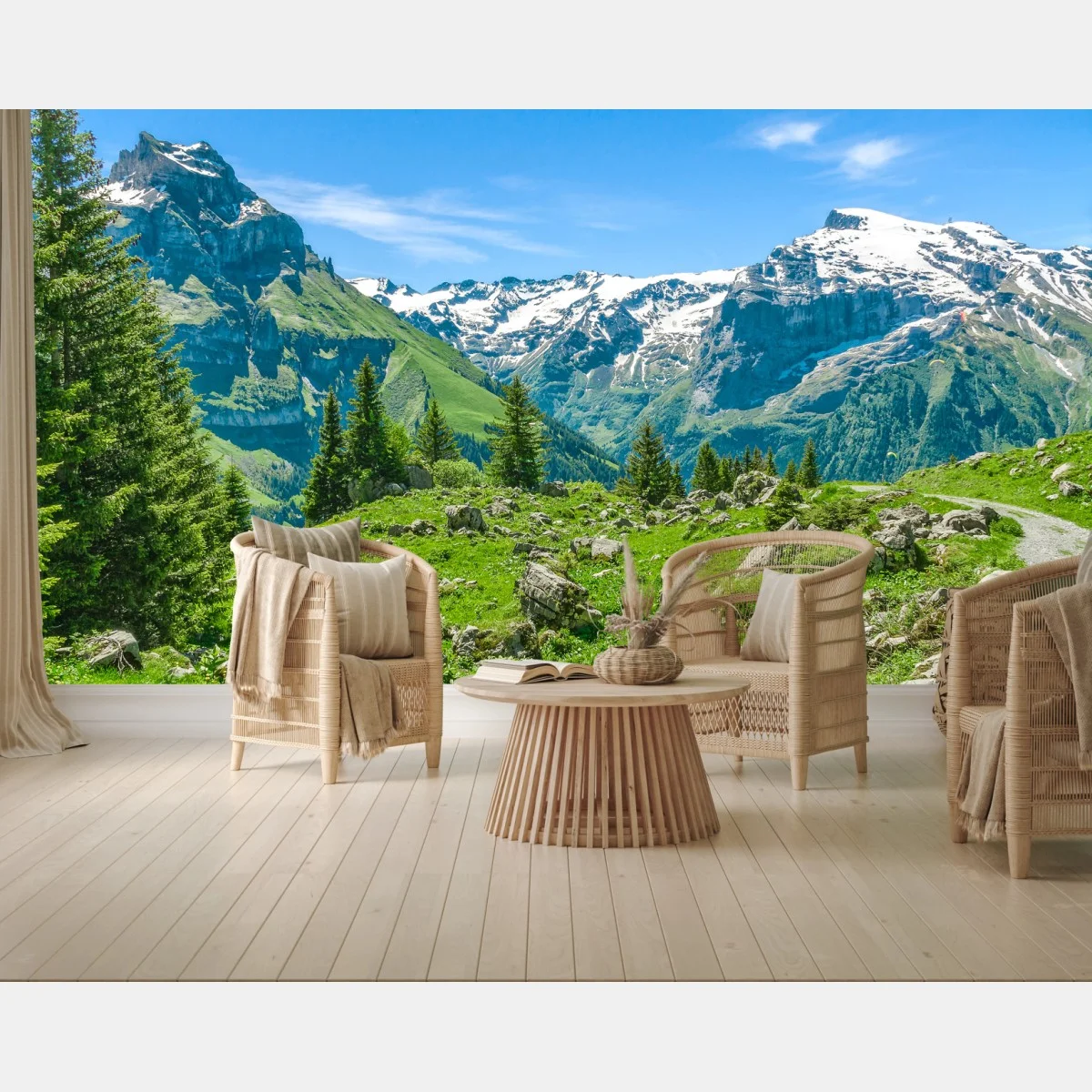 Papier peint panorama alpin d'Engelberg – Wallnifity® Papier peint panorama alpin d'Engelberg – Wallnifity®
