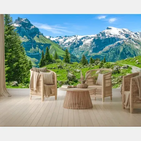 Papier peint panorama alpin d'Engelberg – Wallnifity®