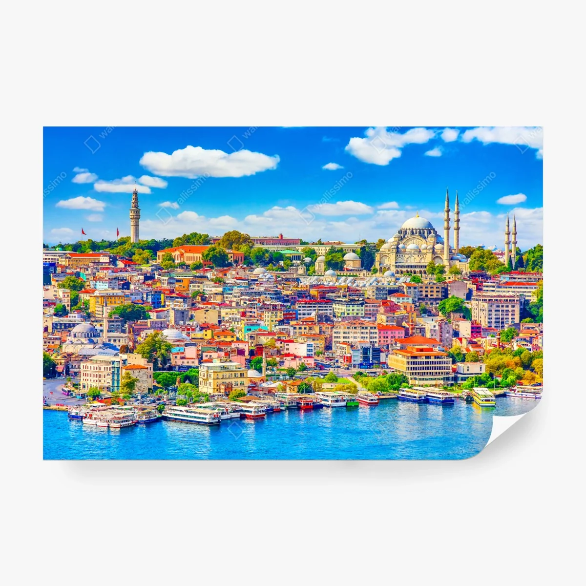 Papier peint vue panoramique d'Istanbul et du Bosphore – Wallnifity® Papier peint vue panoramique d'Istanbul et du Bosphore – Wallnifity®