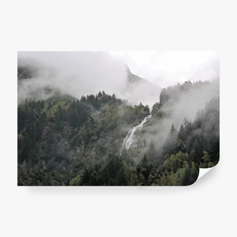 Papier peint cascade brumeuse au cœur de la forêt – Wallnifity® Papier peint cascade brumeuse au cœur de la forêt – Wallnifity®