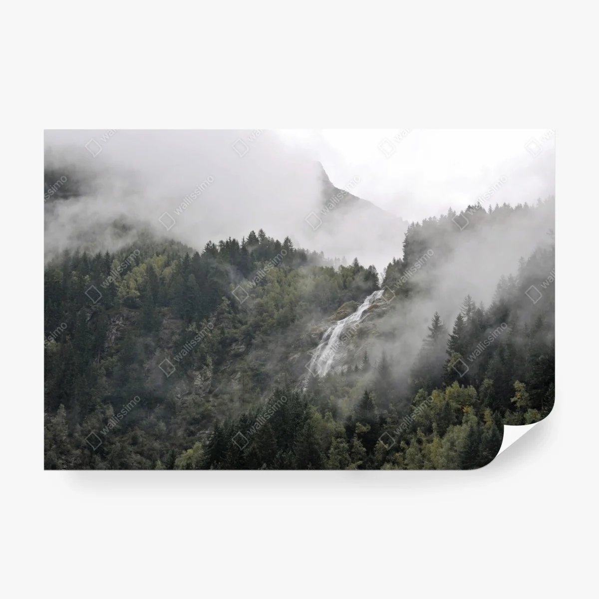Papier peint cascade brumeuse au cœur de la forêt – Wallnifity® Papier peint cascade brumeuse au cœur de la forêt – Wallnifity®