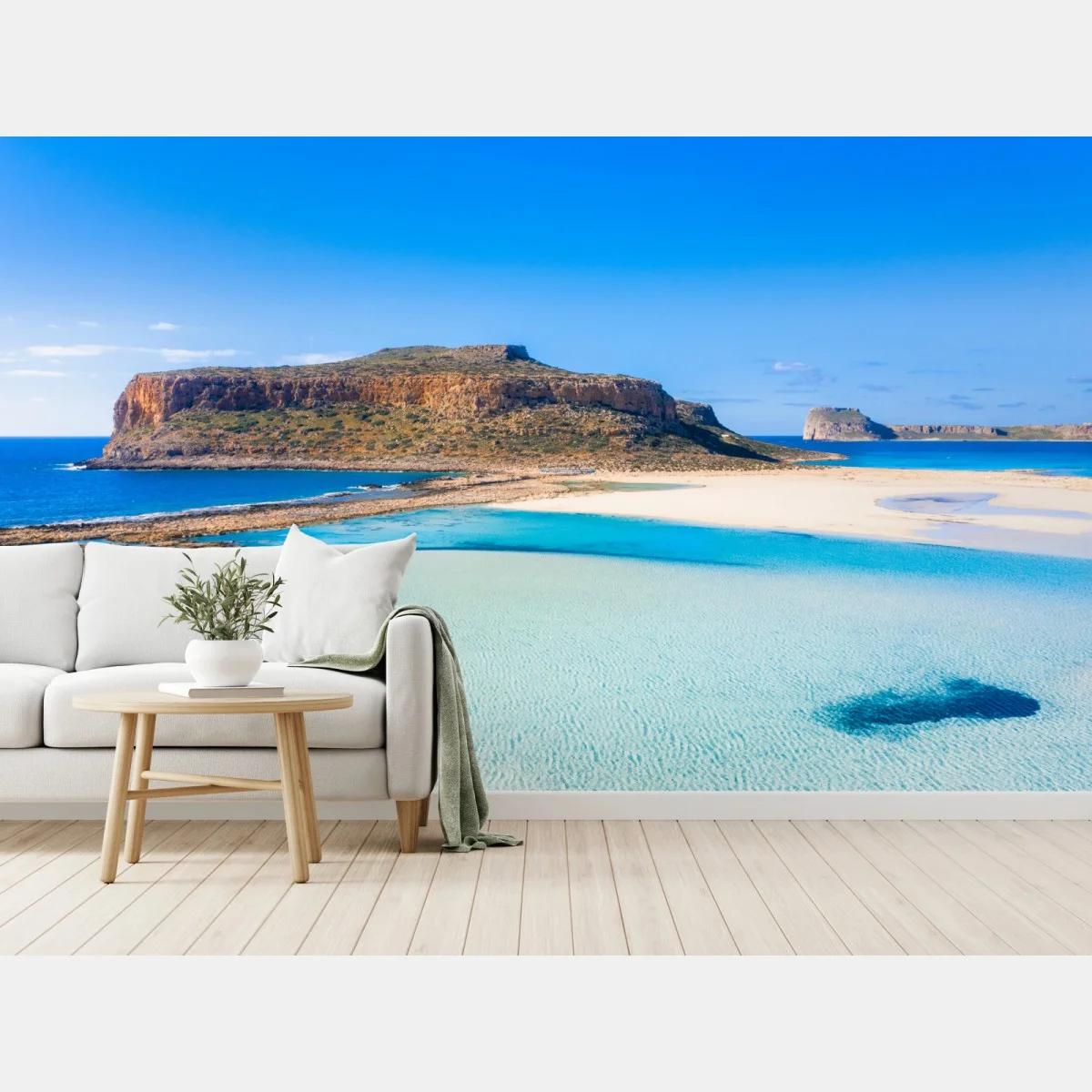 Papier peint paysage du lagon turquoise et falaise rocheuse – Wallnifity® Papier peint paysage du lagon turquoise et falaise rocheuse – Wallnifity®