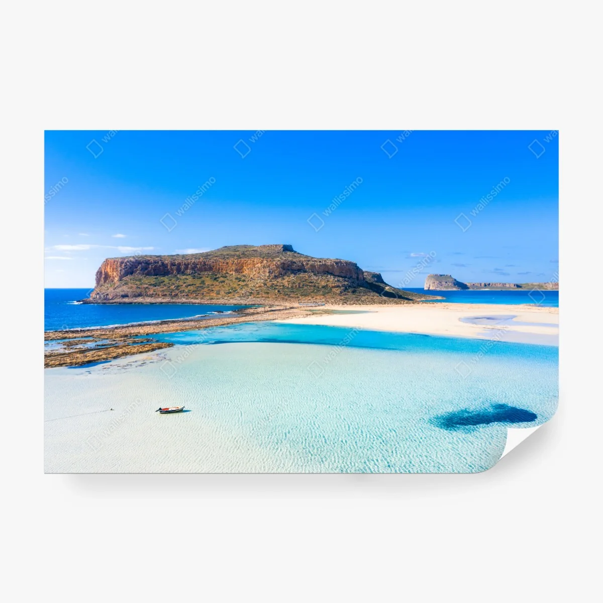 Papier peint paysage du lagon turquoise et falaise rocheuse – Wallnifity® Papier peint paysage du lagon turquoise et falaise rocheuse – Wallnifity®