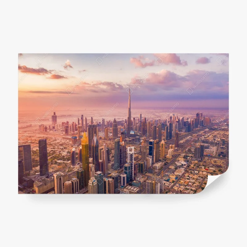 Papier peint panorama urbain de Dubaï avec Burj Khalifa au coucher de soleil – Wallnifity® Papier peint panorama urbain de Dubaï avec Burj Khalifa au coucher de soleil – Wallnifity®