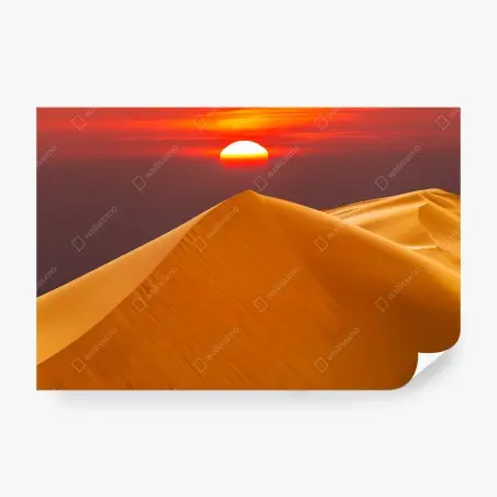Papier peint coucher de soleil sur les dunes dorées – Wallnifity®